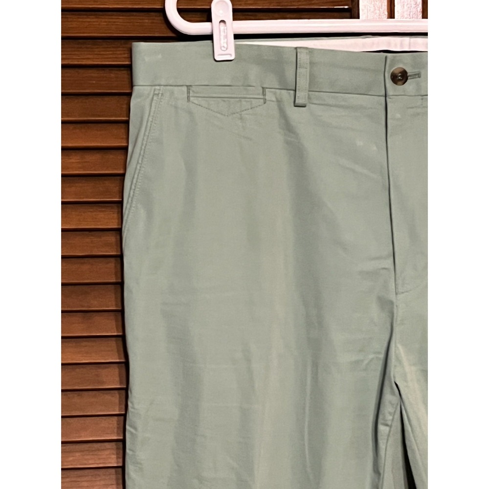 TAILORBYRD COLLECTION Mens 38x33 Green Flat Front Chino Pants Casual Golf - Picture 2 of 7
